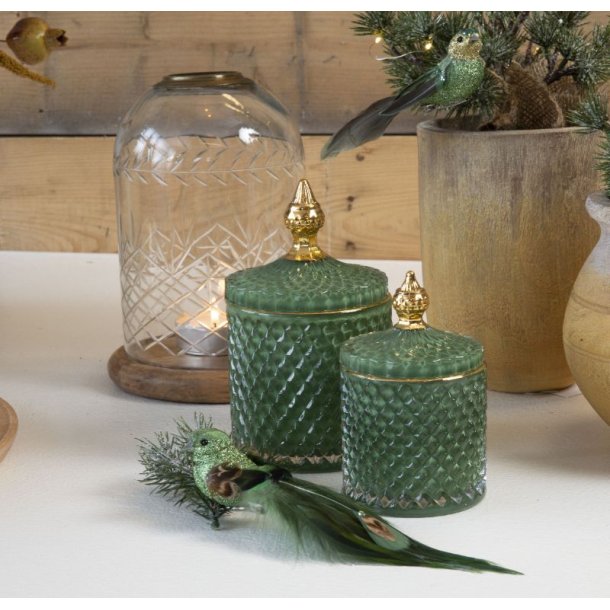 Krukker med lg i 2 strrelser og 3 farver